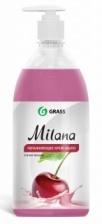 Жидкое крем-мыло Grass "Milana", Спелая черешня с дозатором 1 л.