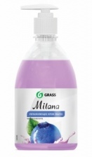 Жидкое крем-мыло Grass "Milana", Черника в йогурте с дозатором 500 мл.