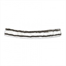 Шубка для мытья окон, 45 см, микрофибра+жесткий абразив, липучка, белая с черной полосой