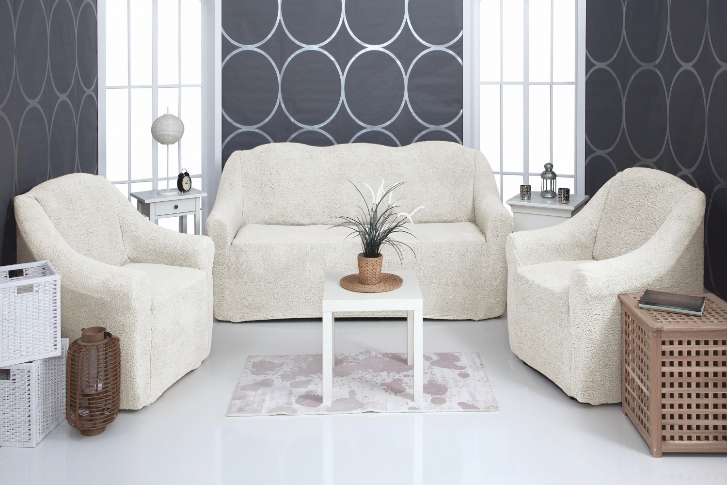Чехол на трехместный диван плюшевый Venera Sofa Soft