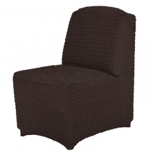 Чехол на кресло без подлокотников Venera, цвет темно-коричневый