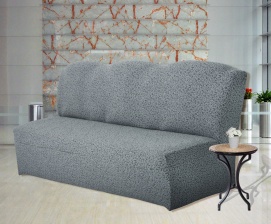 Чехол на трёхместный диван без подлокотников Venera, жаккард, цвет серый