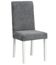 Чехол на стул плюшевый Venera, цвет темно-серый, 1 предмет