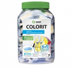 Таблетки для посудомоечных машин Grass "Colorit" 5в1, 35 шт. в банке