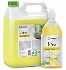 Средство для мытья посуды Grass "Viva" лимон, с дозатором 1 л.