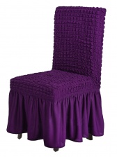 Чехол на стул с оборкой Venera, цвет фиолетовый, 1 предмет