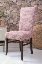 Чехлы на стулья без оборки Venera, цвет розовый, комплект 6 штук