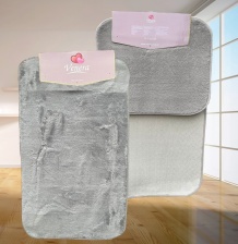 Набор ковриков для ванной и туалета Venera, 60x100/50x60 см, серый