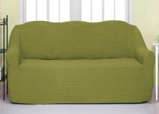 Чехол на трехместный диван без оборки CONCORDIA, цвет оливковый