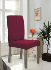 Чехол на стул без оборки Venera "Жаккард", цвет бордовый, 1 предмет