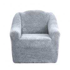 Чехол на кресло плюшевый Venera, цвет серый