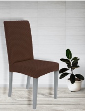Чехол на стул без оборки Venera, цвет темно-коричневый, 1 предмет