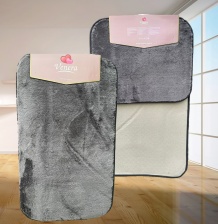 Набор ковриков для ванной и туалета Venera, 60x100/50x60 см, темно-серый