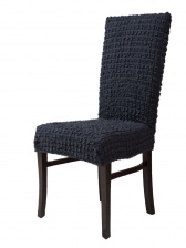 Чехол на стул без оборки Venera, цвет темно-серый, 1 предмет
