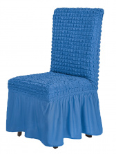 Чехол на стул с оборкой Venera, цвет синий, 1 предмет