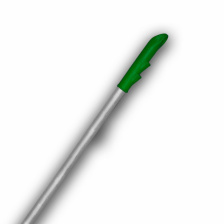 Ручка для держателя мопов, 140 см, d=23 мм, алюминий, зелёная 