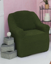 Чехол на кресло без оборки Venera, цвет зеленый