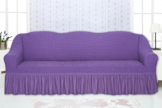 Чехол на трехместный диван с оборкой Concordia, цвет сиреневый