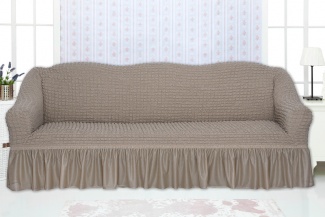 Чехол на трехместный диван с оборкой CONCORDIA, цвет бежевый
