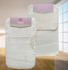 Набор ковриков для ванной и туалета Venera, 60x100/50x60 см, молочный