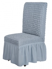 Чехол на стул с оборкой Venera, цвет серый, 1 предмет