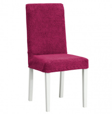 Чехол на стул плюшевый Venera, цвет бордовый, 1 предмет