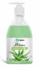 Жидкое крем-мыло Grass "Milana", Алоэ вера с дозатором 500 мл.