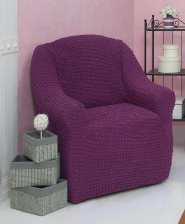 Чехол на кресло без оборки Venera, цвет фиолетовый