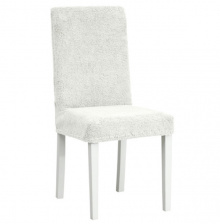 Чехол на стул плюшевый Venera, цвет белый, 1 предмет