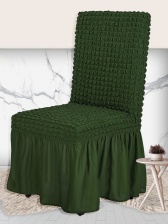 Чехол на стул с оборкой Venera, цвет зеленый, 1 предмет