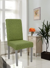 Чехол на стул без оборки Venera "Жаккард", цвет оливковый, 1 предмет