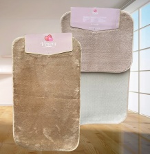 Набор ковриков для ванной и туалета Venera, 60x100/50x60 см, бежевый