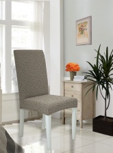 Чехол на стул без оборки Venera "Жаккард", цвет коричневый, 1 предмет