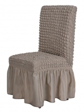 Чехол на стул с оборкой Venera, цвет бежевый, 1 предмет