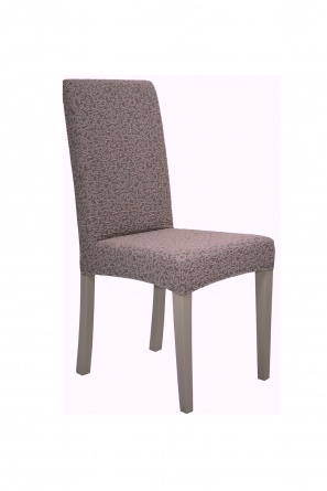 Чехол на стул без оборки Venera "Жаккард", цвет серо-бежевый, 1 предмет фото 2