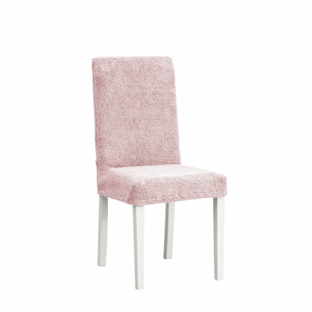 Чехлы на стулья плюшевые Venera, цвет розовый, комплект 6 штук фото 1