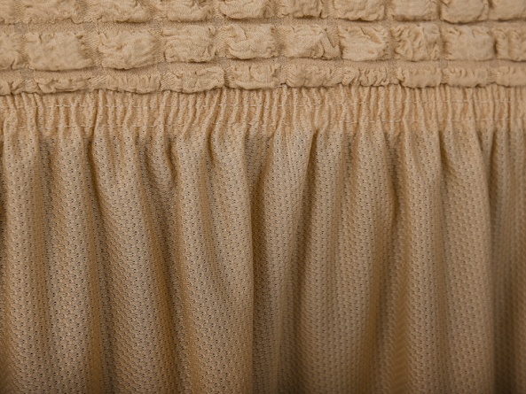 Чехол на угловой диван с оборкой Concordia, цвет светло-коричневый фото 5