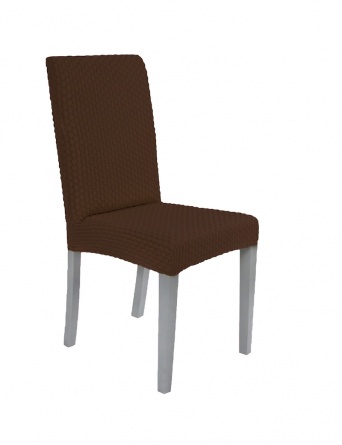 Чехол на стул без оборки Venera, цвет темно-коричневый, 1 предмет фото 7