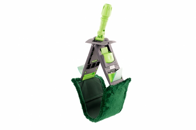 Держатель мопа (флаундер) универсальный, 50х13 см, пластик, зеленый фото 2