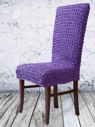 Чехол на стул без оборки Venera, цвет сиреневый, 1 предмет фото 9