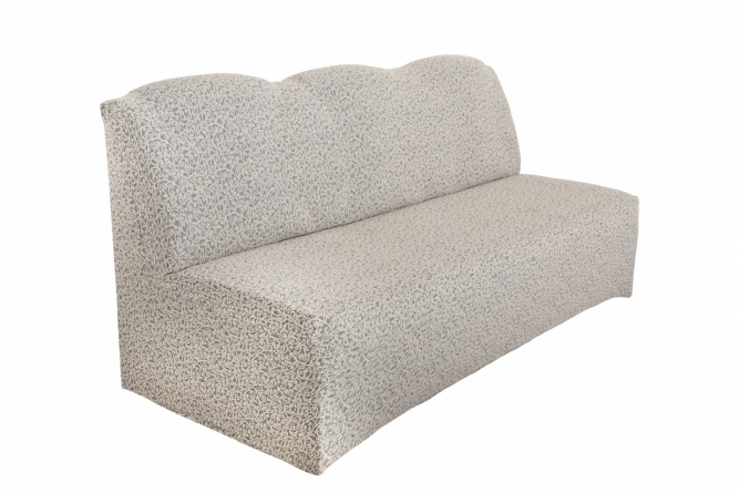 Чехол на трёхместный диван без подлокотников Venera, жаккард, цвет слоновая кость фото 3