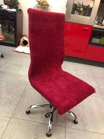 Чехлы на стулья плюшевые Venera, цвет бордовый, комплект 6 штук фото 3