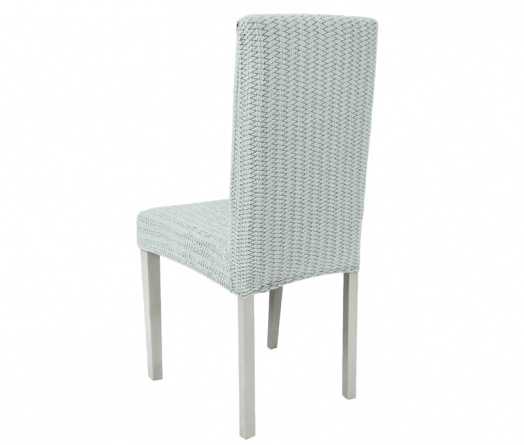 Чехол на стул без оборки Venera, цвет светло-серый, 1 предмет фото 2