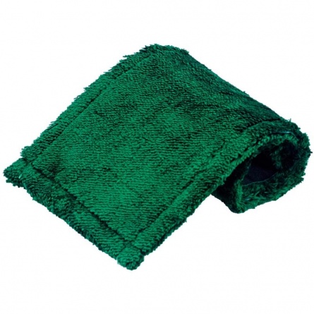Насадка для швабры плоская (моп), 50х14 см, микрофибра, ухо+карман, зеленая фото 4