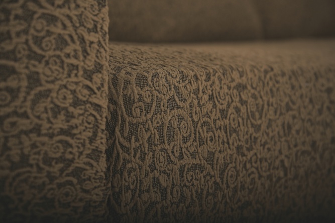 Чехол на трёхместный диван без подлокотников Venera, жаккард, цвет бежевый фото 6
