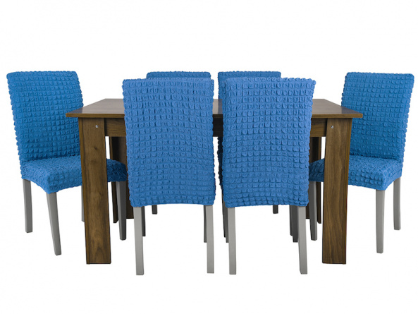 Чехол на стул без оборки Venera, цвет синий, 1 предмет фото 4
