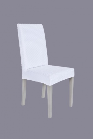 Чехол на стул без оборки Venera, цвет белый, 1 предмет фото 9