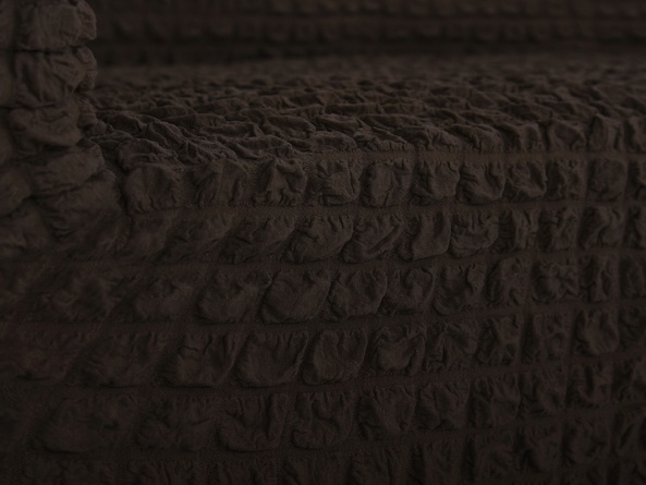 Чехол на угловой диван с оттоманкой CONCORDIA, выступ справа, цвет тёмно-коричневый фото 2