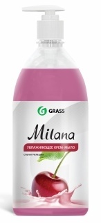 Жидкое крем-мыло Grass "Milana", Спелая черешня с дозатором 1 л. фото 1
