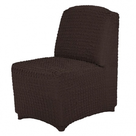 Чехол на кресло без подлокотников Venera, цвет темно-коричневый фото 1